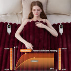 Heated Throw Blanket, Faux Fur Cozy Heating Blanket - Image 4
