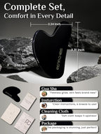 Rena Chris Gua Sha Facial Tools: Natural Obsidian Guasha Tool - Image 2