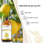 EUQEE Lemon Essential Oil with Glass Dropper, DIY Soap, Humidifier, Candle - Image 3
