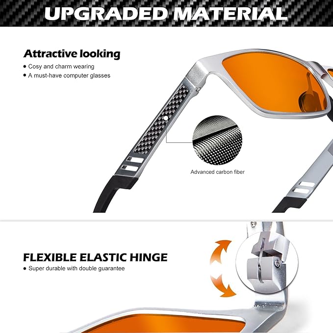 ANYLUV Blue Light Blocking Glasses Men Computer Gaming Glasses Lightweight - Image 3