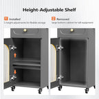 Salon Cart with Wheels & Adjustable Shelf, 3-Tier Rolling Beauty Trolley - Image 3