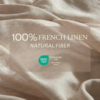 DAPU 100% Linen Duvet Cover Full 3PCs, Pure Natural French Flax Linen Duvet - Image 2