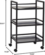 Amazon Basics 3-Tier Metal Rolling Utility Cart, Storage Organizer, Mobile - Image 8