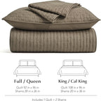 EVERGRACE Cross Stitch Pre-Washed Cotton Quilt Bedding Set King Size, Oversized - Image 7