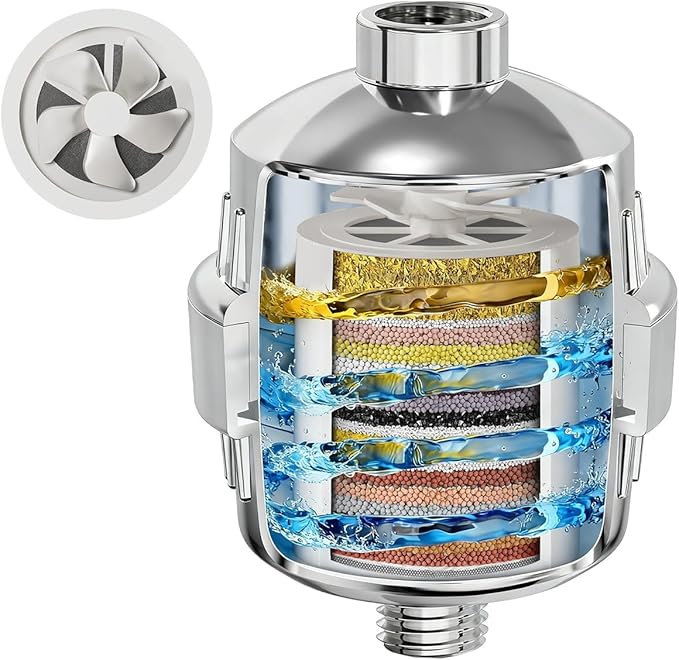 25-Stage Shower Filter with Enhanced KDF, Revitalizes Hair, Skin & Nails. by CraftedtoPerfection