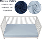 GUNTAIL Baby Crib Sheets for Boys Girls, 2 Pack Fitted Crib Sheet for Standard - Image 3