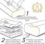 Cervical Memory Foam Pillow – 4-Layer Adjustable King Size Contour Design - Image 9