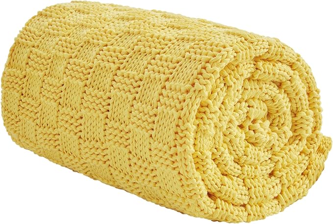 Knitted Weighted Blanket for Adult, No Beads Heavy Blanket 60” x 80'' 15lbs by Unknown