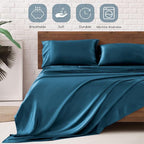 MR&HM Satin Bed Sheets, King Size Sheets Set - Image 5