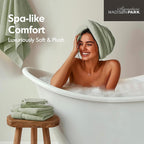 Madison Park 800GSM Bathroom Towel Set of 8 100% Cotton Bath Towel Set - Image 5