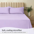 LuxClub 4 PC King Sheet Set, Breathable Luxury Bed Sheets, Deep Pockets 18" - Image 3