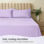 LuxClub 4 PC Full Sheet Set, Deep Pockets Wrinkle Free Cooling Bed Sheets Hotel - Image 3