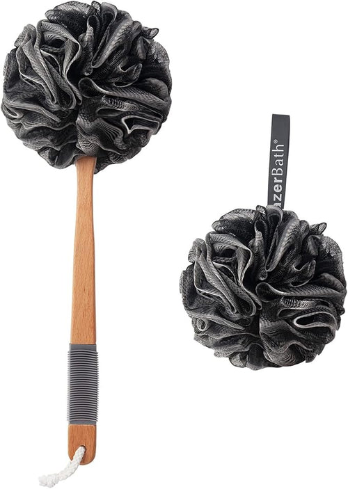 AmazerBath Shower Sponge Loofah Back Scrubber, PE Soft Mesh Loofah Body Scrubber by AmazerBath