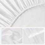 ROSE&RISY White Full Sheet Set, 4 Pieces Soft Bedding Sheet Set, Breathable and - Image 7
