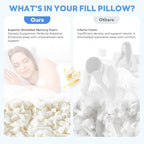 Cooling Bed Pillows for Sleeping 2 Pack Shredded Memory Foam Pillows King Size - Image 7