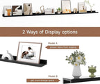 Floating Picture Ledge Shelves for Wall Set of 2, 84 Inches Picture Ledge Shelf - Image 6
