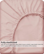 HBHLFZ Queen Fitted Sheet Only, Soft Breathable Bottom Sheet - Image 5