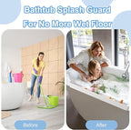 Tub Splash Guard for Kids, Bathtub Water Guard Play Shelf for Bathing, Toy Tray - Image 6