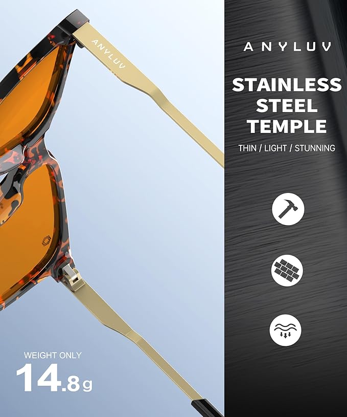 ANYLUV Blue Light Glasses for Men, Lightweight Computer Gaming Glasses - Image 5
