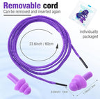 Tondiamo 200 Pairs Ear Plugs Reusable Silicone Earplugs - Image 2