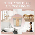 Scented Candle, 7.04 oz White Musk Aromatherapy Candle, Natural Soy Wax - Image 3