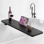 Tinamo Black Bathtub Caddy Tray Table | 35x9x2.5 Inch Large Bath Tub Tray by TINAMO