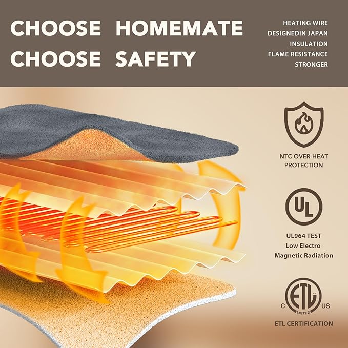 Homemate Electric Heated Blanket Twin - Image 5