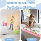 Splash Guard for Bathtub Kids, Silicone Bath Splash Guard Play Shelf, Tub Water - Image 6