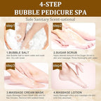 Pedicure Kit Foot Soak Set: Bubble Salt, Sugar Scrub, Massage Mask, Massage - Image 6