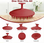Meartchy Silicone Scalp Massager Shampoo Brush, Scalp Brush - Image 2