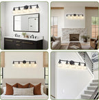5-Light Bathroom Light Fixture Black Vanity Lights Over Mirror Modern Wall - Image 7
