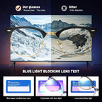 Blue Light Blocking Glasses Vintage Half Frame UV Clear Lens Anti Eyestrain - Image 6