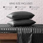 MR&HM Satin Bed Sheets, King Size Sheets Set - Image 2