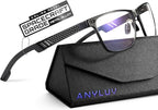 ANYLUV Blue Light Blocking Glasses Men Computer Gaming Glasses Lightweight by ANYLUV