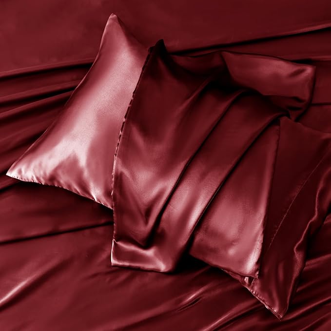 CozyLux Satin Sheets King Size Sheet Set - Image 6