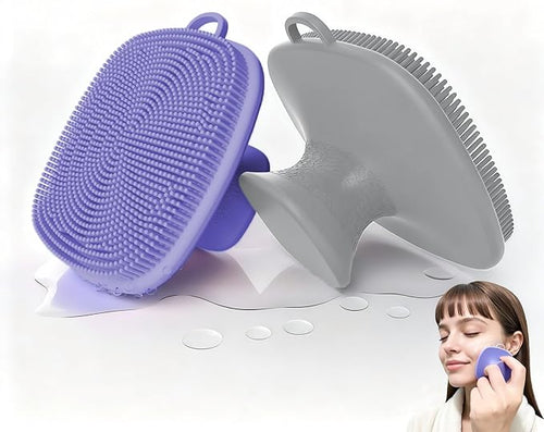 2 Pack Face Scrubber, Silicone Facial Cleansing Brush by QiaKeoo