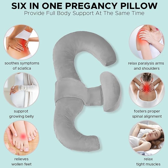 Pregnancy Pillows for Sleeping, E Shaped Maternity Pillow for Pregnant Women - Image 3