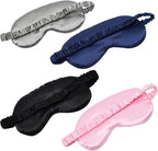 LERSVICVIL Sleep Masks 4 Pack Silky Eye Cover Soft Satin Blindfold Elastic - Image 2