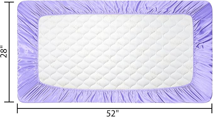 GUNTAIL 2 Pack Satin Soft Crib Sheet - Image 6