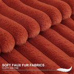 Pallene Faux Fur Plush Fall Throw Pillow Covers 18x18 Set of 2, Luxury Soft - Image 2