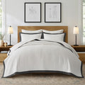 EVERGRACE Cotton Border Frame Tack-Stitch Quilt Bedding Set Queen Size by EVERGRACEHOME
