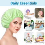 12 PCS Shower Caps for Women, Double Side Waterproof Shower Cap, Reusable - Image 4