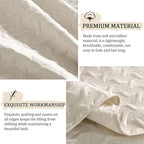 Yiran California King Size Beige Quilt Set Lightweight Oversized Bedspread - Image 6