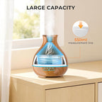 BZseed Aromatherapy Essential Oil Diffuser 550ml 12 Hours Wood Grain Aroma - Image 5