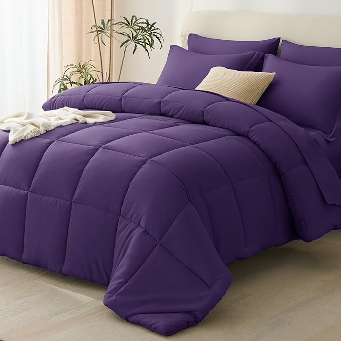 CozyLux King Size Comforter Set Purple by CozyLux