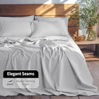 LBRO2M 100% Pure Linen Sheet Set Deep Pocket Up to 16" Bed Sheets Sets - Image 4