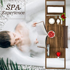Premium Teak Bathtub Tray Caddy, Wooden Bath Caddy Trays - Image 4