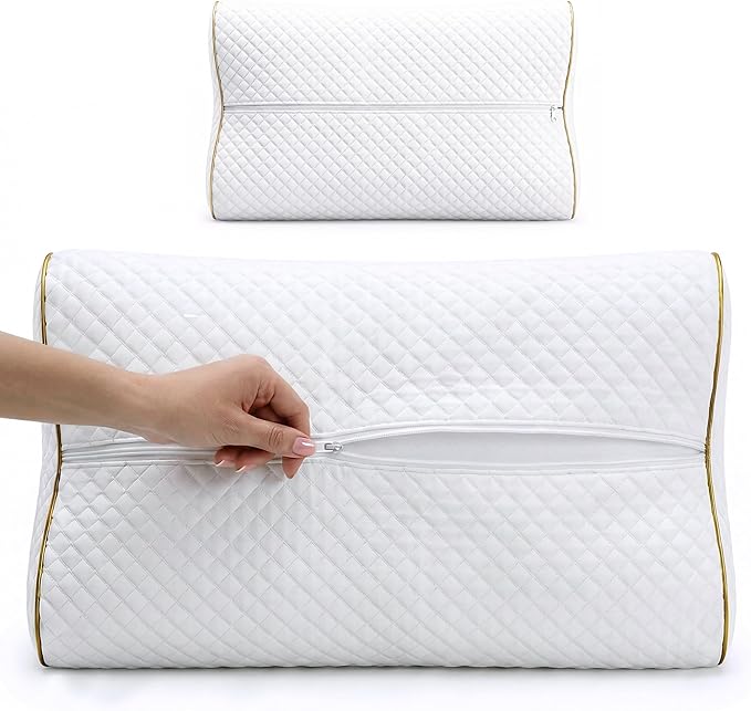 Cervical Memory Foam Pillow – 4-Layer Adjustable King Size Contour Design - Image 2