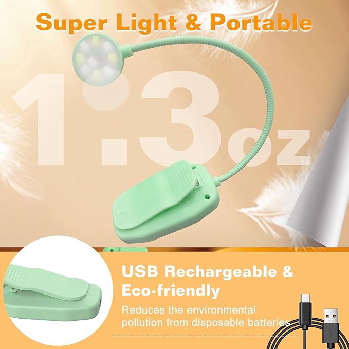 2 Packs Rechargeable Book Reading Light - Image 4
