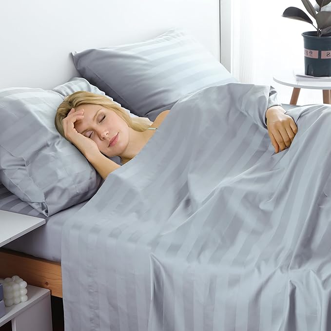 Cotton Full Flat Sheet Only, 600 Thread Count 100% Egyptian Cotton Top Sheet - Image 6